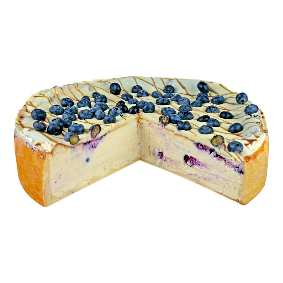 Käse Blaubeer White Chocolate geschnitten