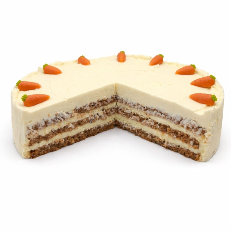 Lemon Frosting Carrot Cake, angeschnitten